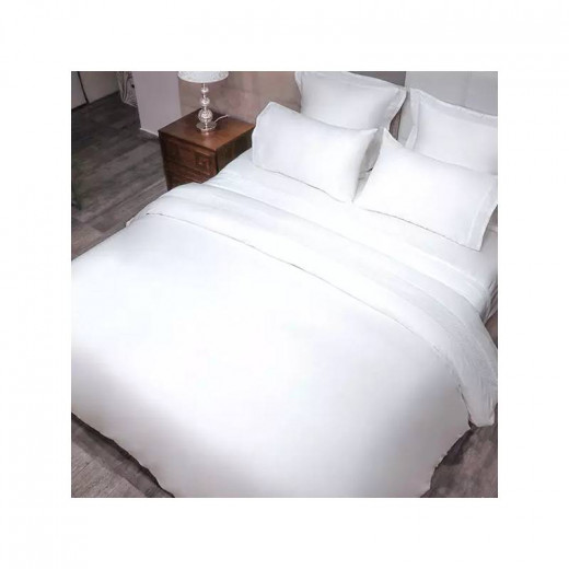 Nova Home "Belmont" Embroidery Duvet Cover White Color, King/Super King Size, 7 Pieces