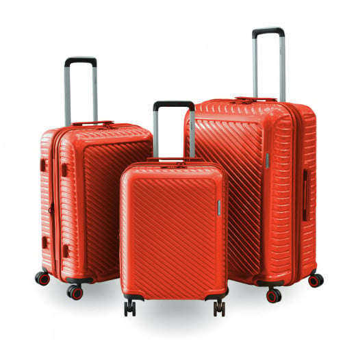 حقائب سفر صلبة 3 قطع ، باللون البرتقالي من ارمن