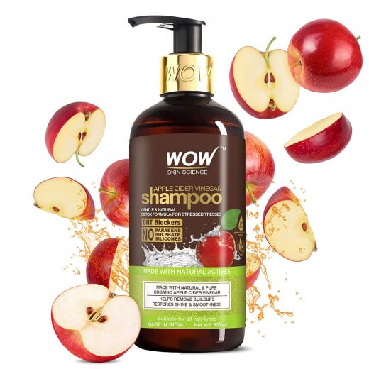 Wow Skin Science Apple Cider Vinegar Shampoo , 300ml + Apple Cider Vinegar Conditioner, 300ml