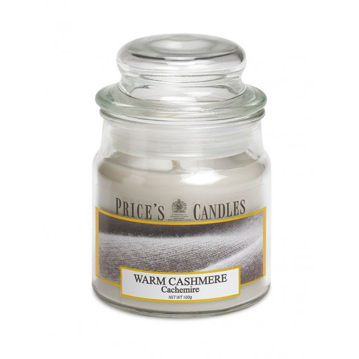 Price's Medium Scented Candle Jar with Lid, Warm Cashmere