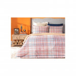 Madame Coco Bret Single Flannel Duvet Cover Set, Orange Color