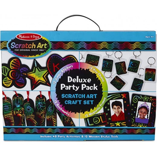 Melissa Doug ,Scratch Art Deluxe Party Pack Craft Set