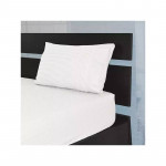 Cannon Dots & Stripes Bed Sheet Set, Poly Cotton, White Color, Twin Size,  2 Pieces