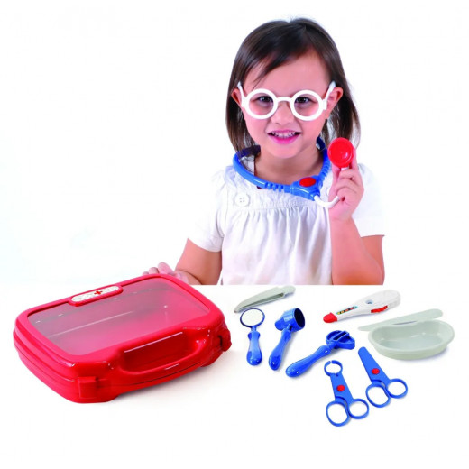 Play Go  Dr. Feel Well Carry Case, Red Color, 12 pcs