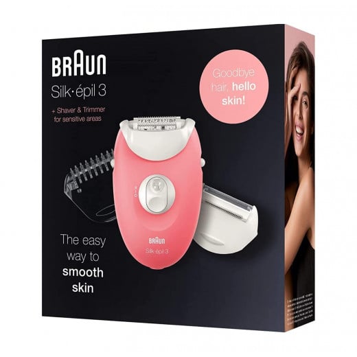 Braun Silk Epil3 Epilator For Legs And Body, Including Shaving Attachment