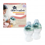 Tommee Tippee Closer To Nature Soft Feel Silicone Baby Bottles, 150 Ml, 2 Pieces