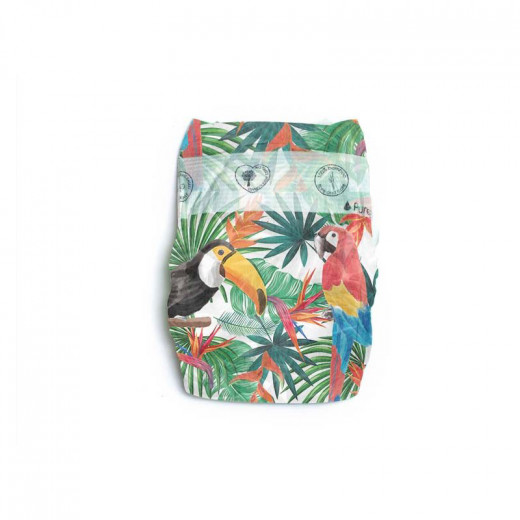 Pure Born Organic Nappies Double Pack, Tropic Design, Size 4, 7-12 Kg, 48 Pieces