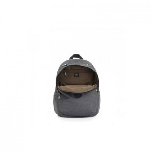 Kipling Delia Medium Backpack with Front Pocket and Top Handle, Grey Color