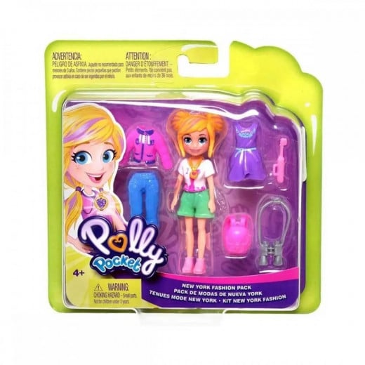 Polly Pocket Doll With Clothes New York Fashion Pack