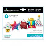 Rainbow Moments Balloon Garland, Cake Design