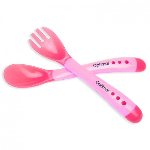 Optimal Soft Grip Handle Spoon &Fork, Assorted
