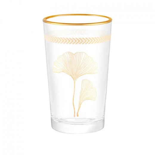 Madame Coco Chapelle Lovely Ginkgo Leaves Glasses Set,100ml, 4 Piece