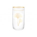 Madame Coco Musette Lovely Ginkgo Leaves Beverage Glass Set ,365ML, 4-piece