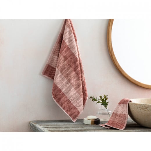 English Home Shade Cotton Face Towel, Pink Color, 50*70 Cm