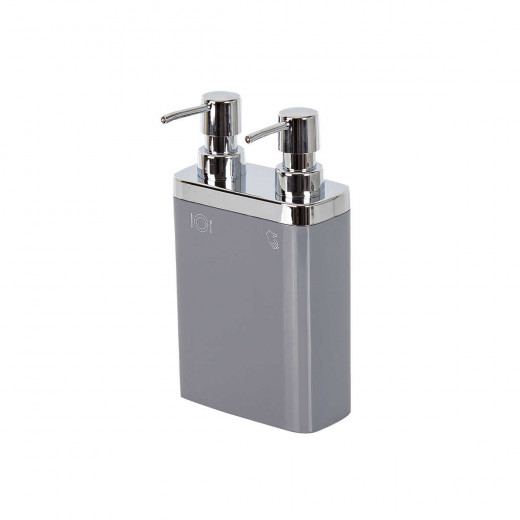 Primanova Viva Double Liquid Soap Dispenser, Grey Color