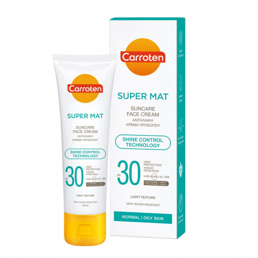 Carroten Super Mat Suncare Face Cream, 50ml, SPF30