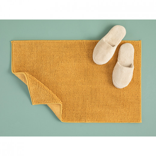 English Home Paige Polyester Pasta Bath Mat Set, Yellow Color, 50*80 Cm