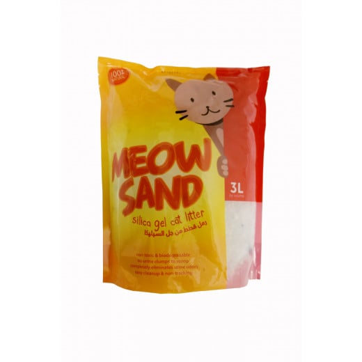 Meow Sand Silica Gel Cat Litter, 3 L