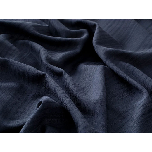 English Home Aurora Silky Touch Super King Plus Size Duvet Cover Set, Dark Blue Color, Size 240*260 Cm, 4 Pieces