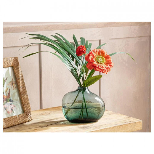 English Home Green Sky Glass Vase, Size 12*8*14.5Cm