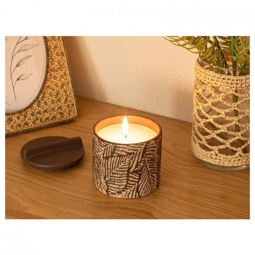 English Home Leaf Scented Candle, Brown Color, 260 Gr