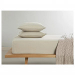 English Home Novella Premium Soft Cotton Double Person Fitted Sheet Set, Beige Color, 160*200 Cm