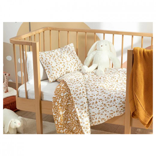 English Home Bunny Cotton Baby Duvet Cover Set, 100x150 cm