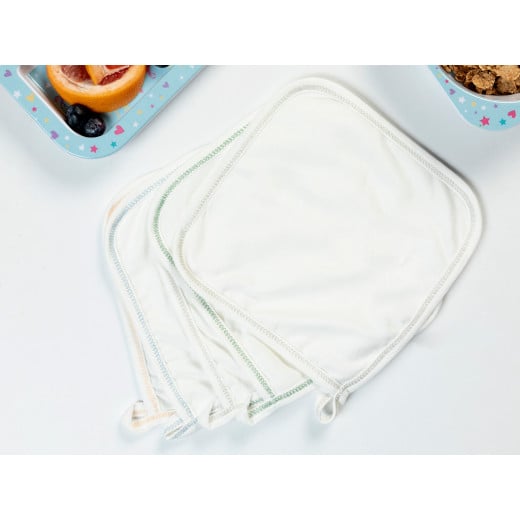 قطعة قماش لمسح الفم قطن ناعمة للاطفال, 20 × 20 سم من انجلش هوم
