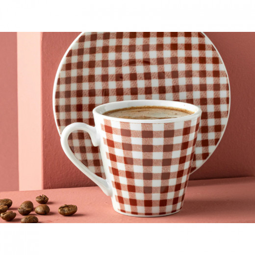 English Home Gules Porcelain Coffee Cup, 2 Set, 80 ml