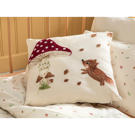 English Home Natural Cotton Baby Decorative Cushion, 40x40 Cm