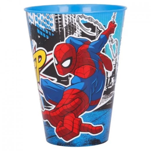 Stor Plastic Cup, Spiderman Design, 430 Ml