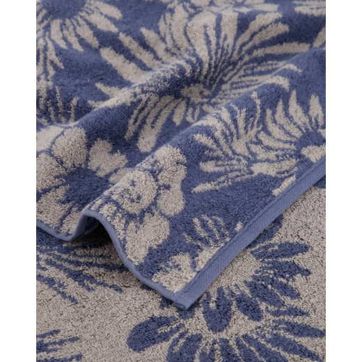 Cawo Two-Tone Hand Towel, Blue Color, 50*100 Cm