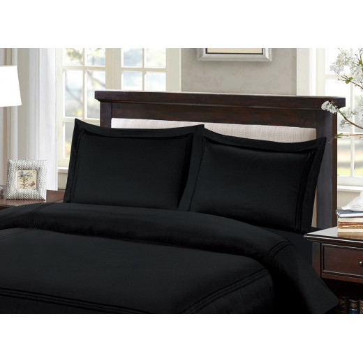 Armn Nature Soft Pillowcase Set, King 50*90cm, Black, 2 Pieces