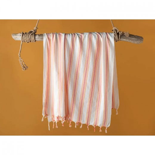 English Home Candy Cotton Striped Loincloth, Orange&Yellow, 90x150 Cm