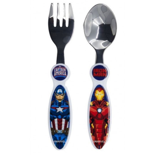 Stor  Elliptical Metallic Cutlery Set Avengers Invincible Force 2 Pieces