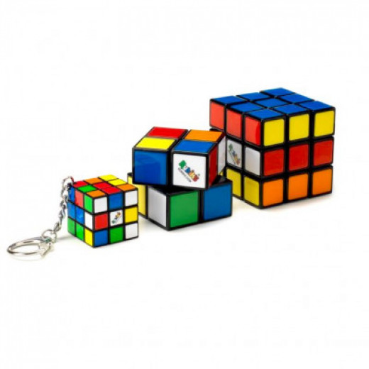 Rubik's Keychain, Family Pack 3 Pieces , Size 3x3, 2x2, 3x3