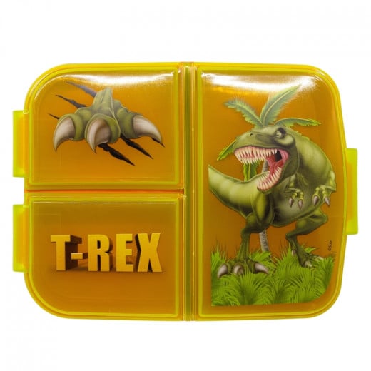 صندوق غداء متعدد الأقسام، بتصميم ديناصورات من ستور