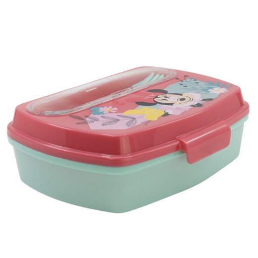 Stor Funny Sandwich Box With Cutlery Minnie Mouse Being More Minnie