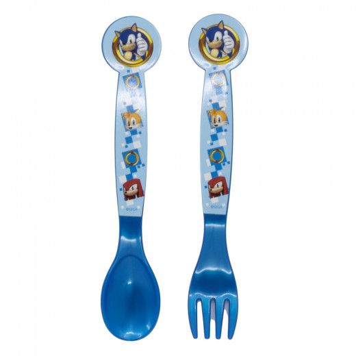 Stor Pp Cutlery Set In Polybag Sonic 2 Pieces