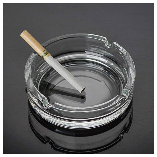 منفضة سجائر زجاج دائرية حجم 10.5 سم من ارمن