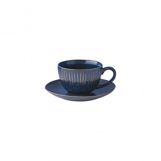 Easy Life Gallery Coffee Cup & Saucer Set, Blue Color, 110ml