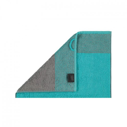 Cawo Two-Tone Washcloth, Turquoise Color, 30x30 Cm