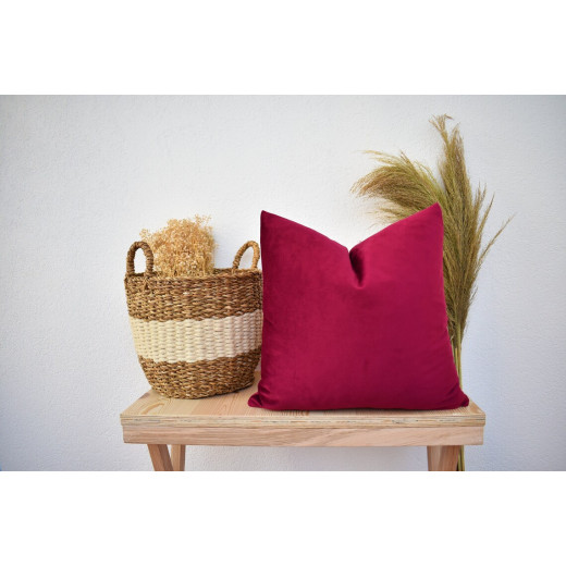 ARMN Azure Plain Cushion Cover,  Fuchsia Color