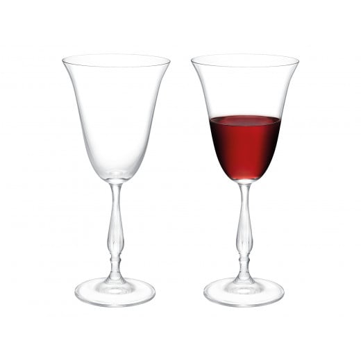 MadameCoco Lucinda Crystal Wine Glass Set, 250 Ml, 6 Pieces