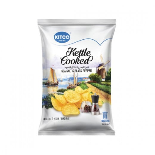 Kitco Kettle Cooked Chips Sea Salt &Black Paper, 40 Gram