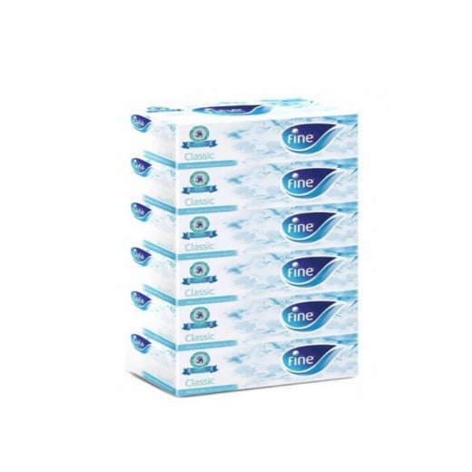 Fine Classic Facial Tissue 200 Sheets 2 Ply, 6 Packs