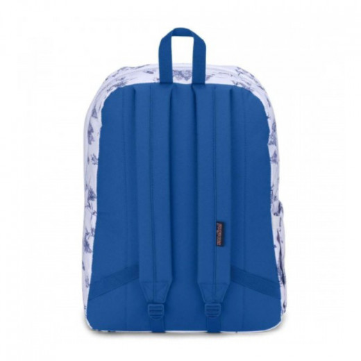 Jansport Superbreak Plus Backpacks, White & Blue Color