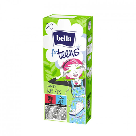 Bella For Teens Relax Pantyliners, 20 Pieces