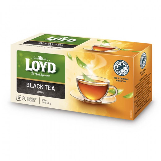 شاي أسود، 20 قطعة, 3 عبوات من لويد