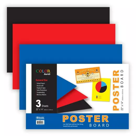 بازيك لوحة ملصقات ملونة، 22×14 سم، عدد 3 من بيزك